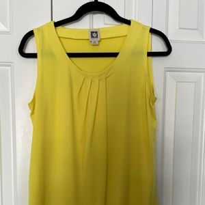 Ann Klein yellow sleeveless top